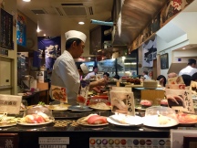 Conveyor belt sushi in Reno Tokyo